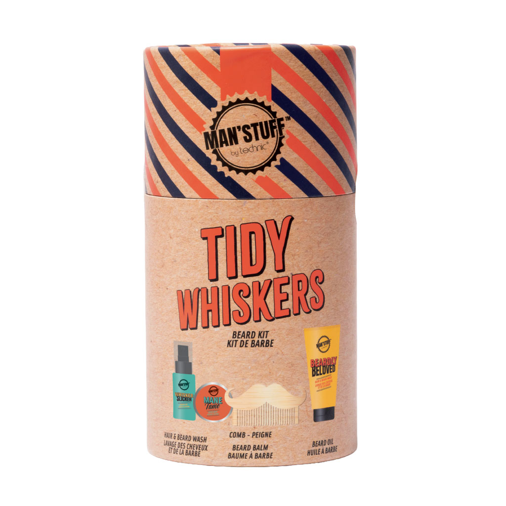 MAN STUFF BY TECHNIC Tidy Whiskers Beard Care Kit for Men (Pack of 6) from EMT Healthcare