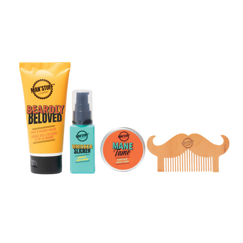 MAN STUFF BY TECHNIC Tidy Whiskers Beard Care Kit for Men (Pack of 6) from EMT Healthcare