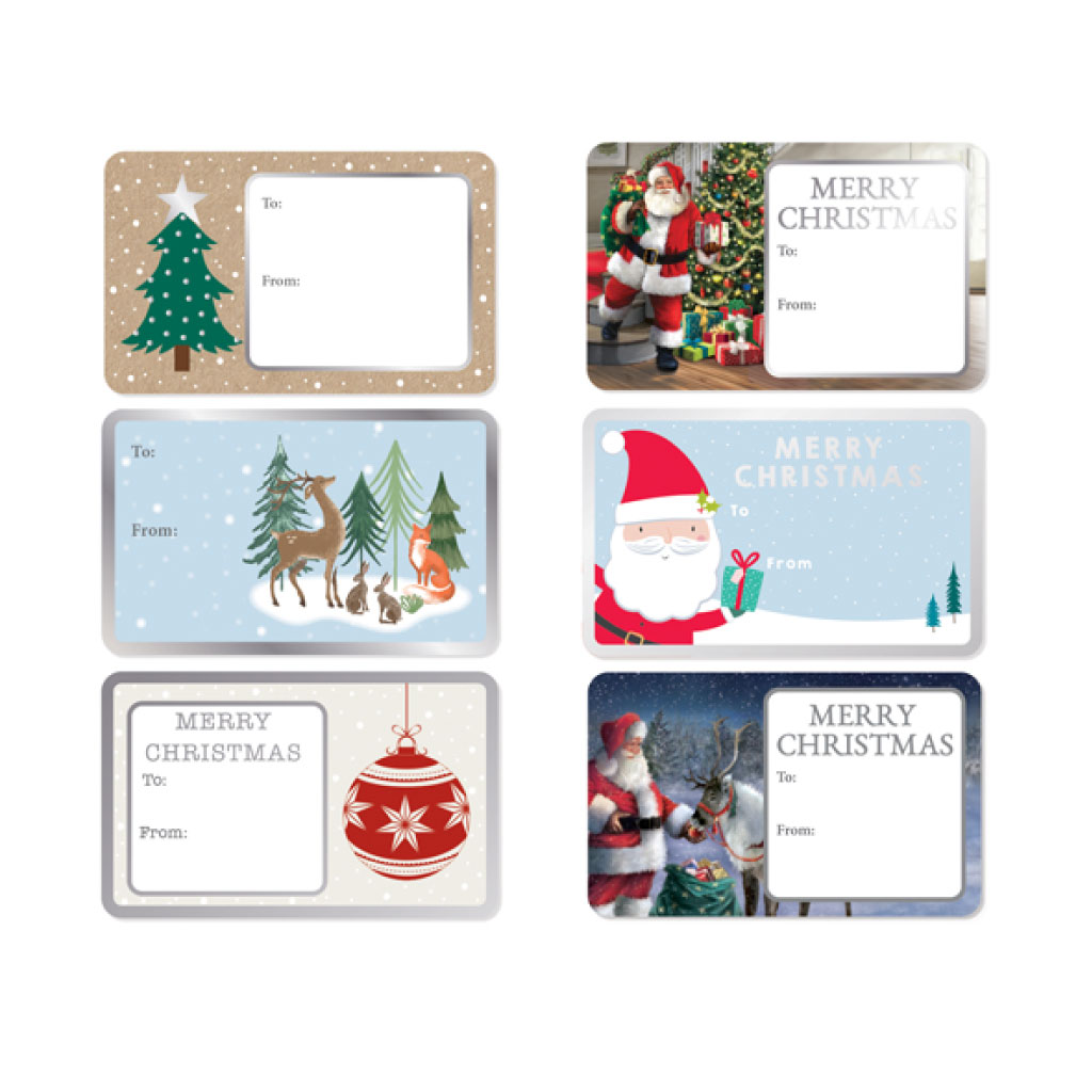 Gift Labels XMAS - 80 Assorted Boxed (Pack of 24)