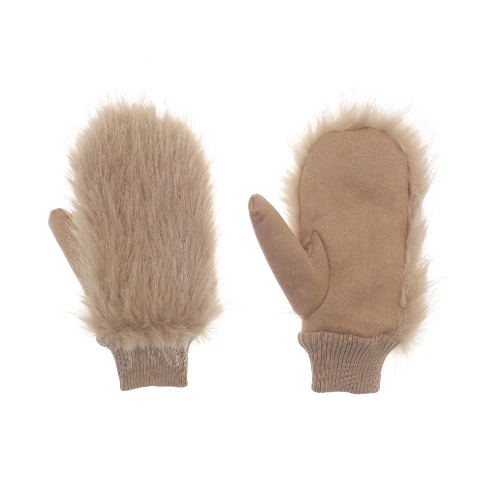 Premium Faux Fur Mittens (Pack of 12)