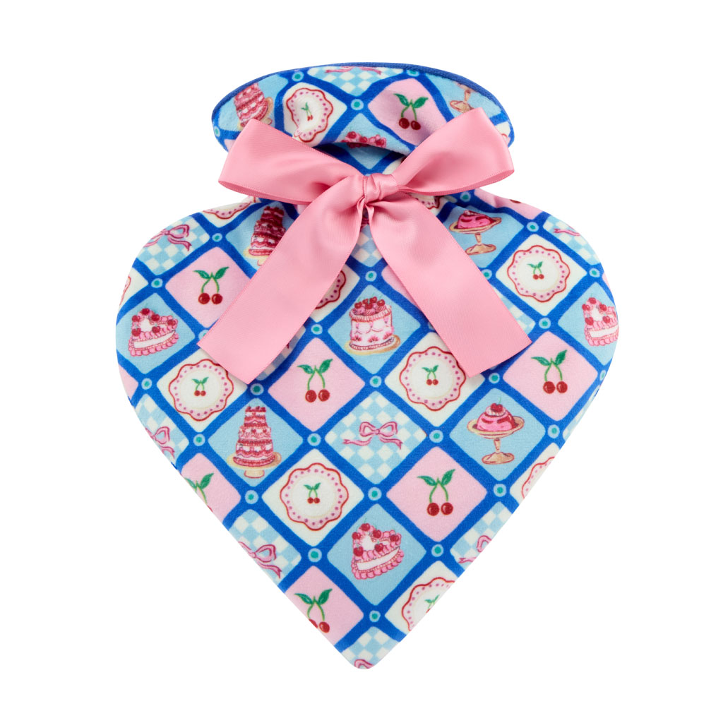 Heart Shaped Hot Water Bottle Velvet Cover 480ml (Pack of 6)