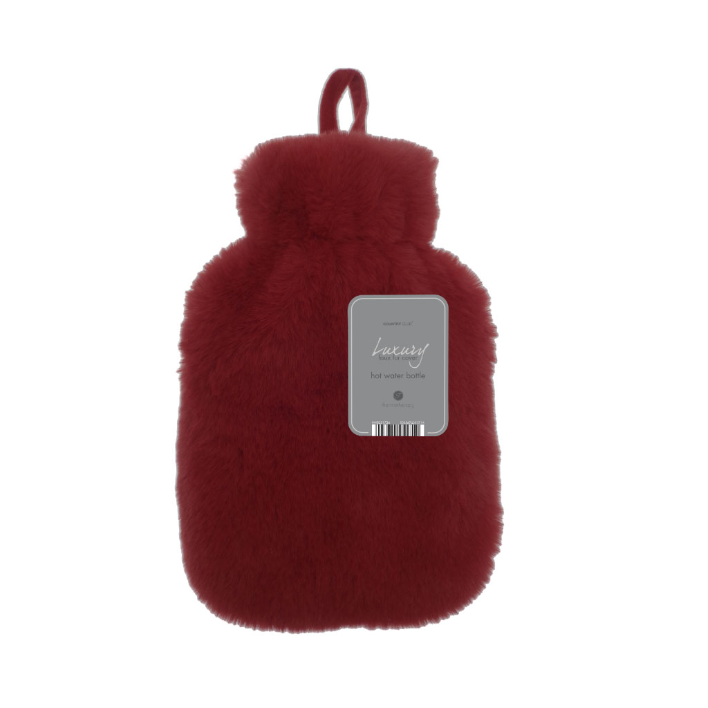 Hot Water Bottle with Luxury Faux Fur Cover