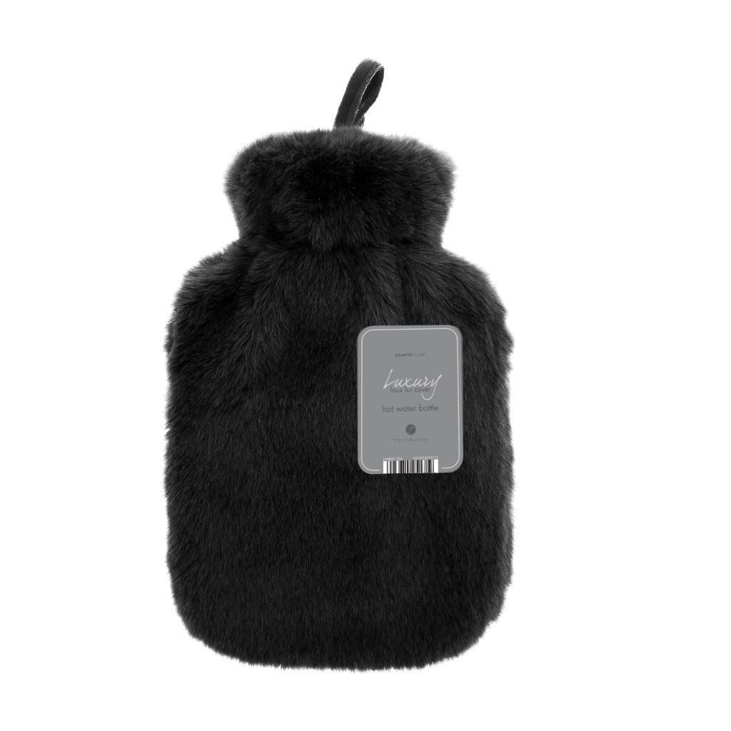 Hot Water Bottle with Luxury Faux Fur Cover