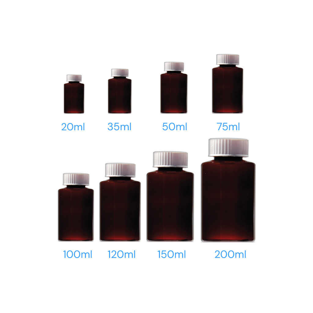 50ml Precapped PET Round Tablet Bottles
