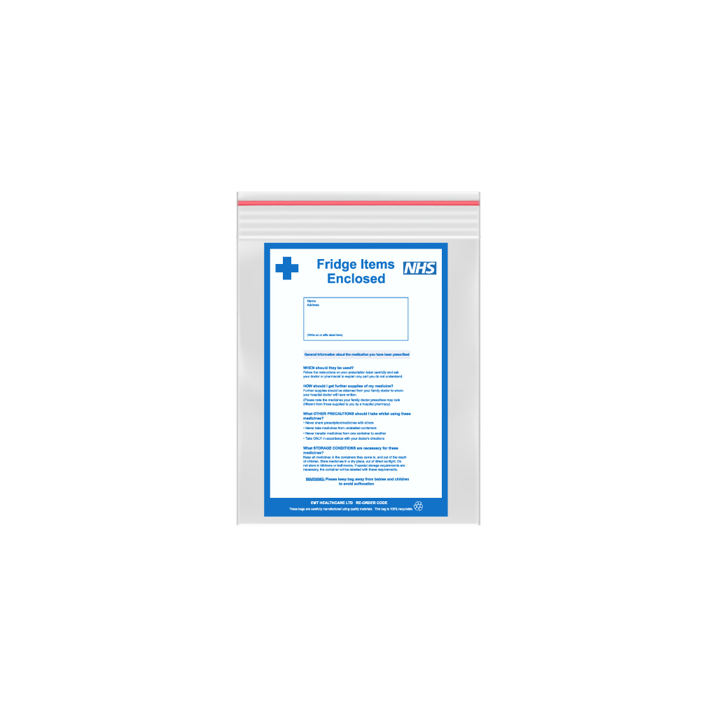Polygrip Self Seal Fridge Bags 205x280mm+75mm