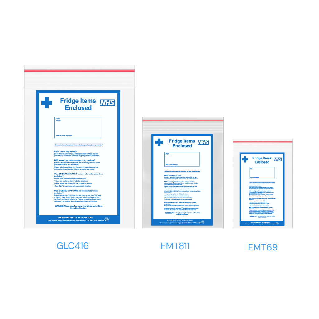 Polygrip Self Seal Fridge Bags 205x280mm+75mm