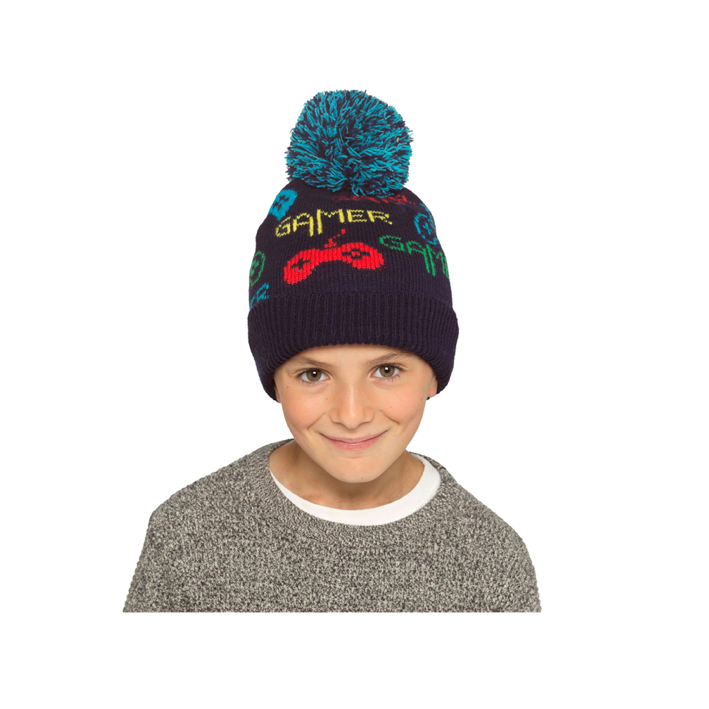 Boys Game Design Bobble Hat 