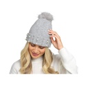 Ladies Knitted Brush with Pom Pom Hat 