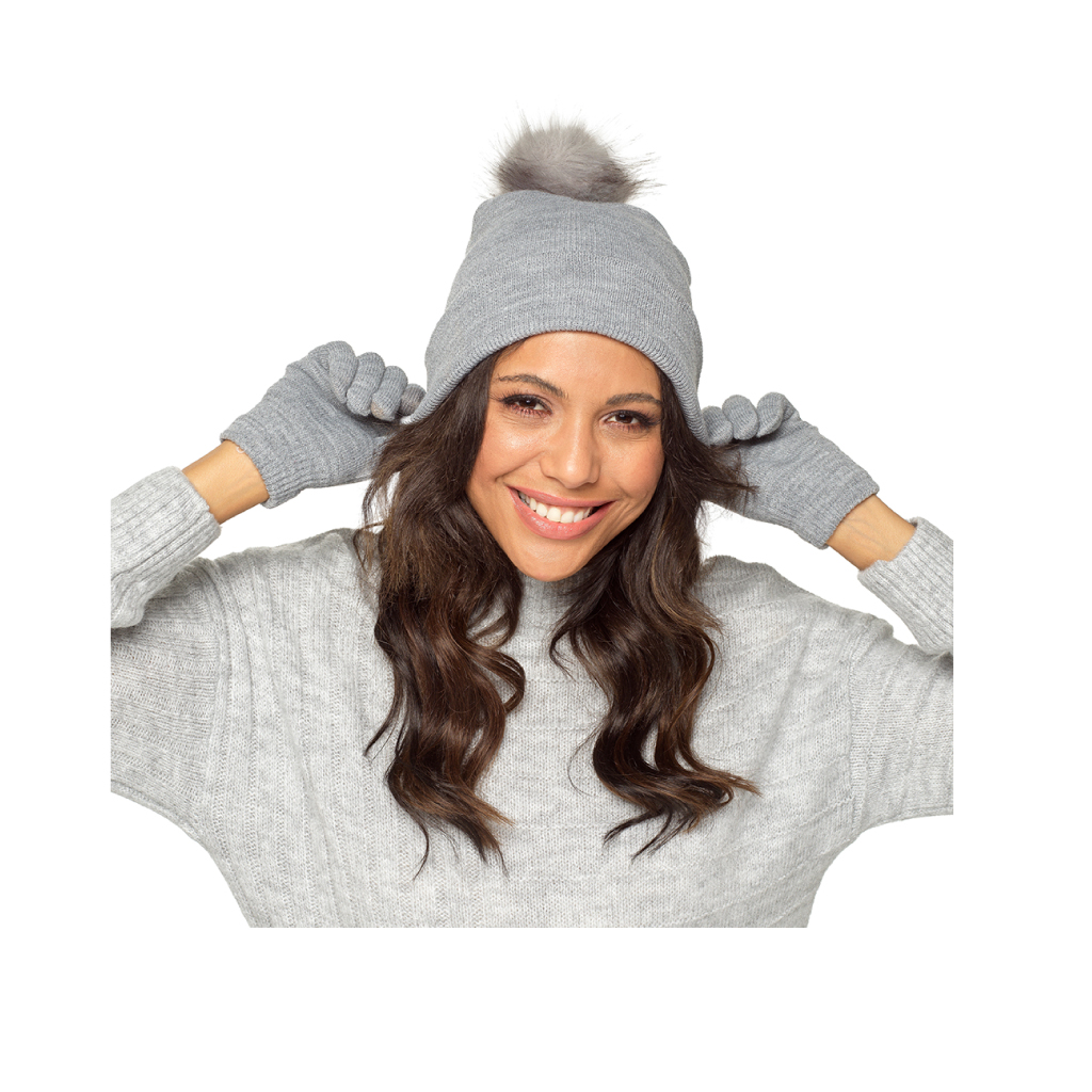 Ladies Touch Screen Glove & Hat Set     