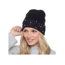 Ladies Ribbed Hat With Sequins 
