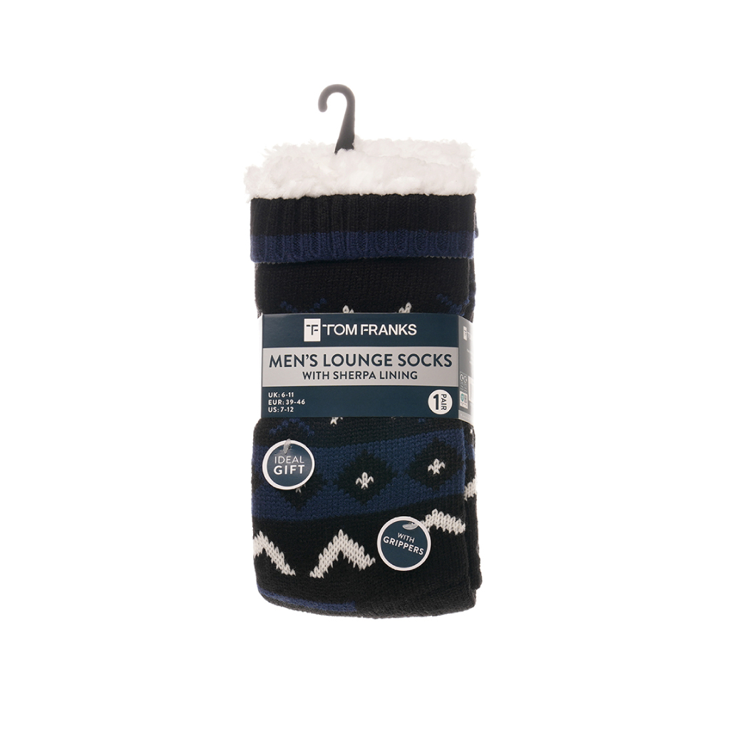 Mens Fairisle Slipper Socks