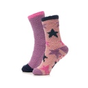 Ladies Cosy Socks With Gripper Pack of 2