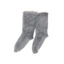 Teddy Slipper Socks Grey/Pink Assorted Sizes 