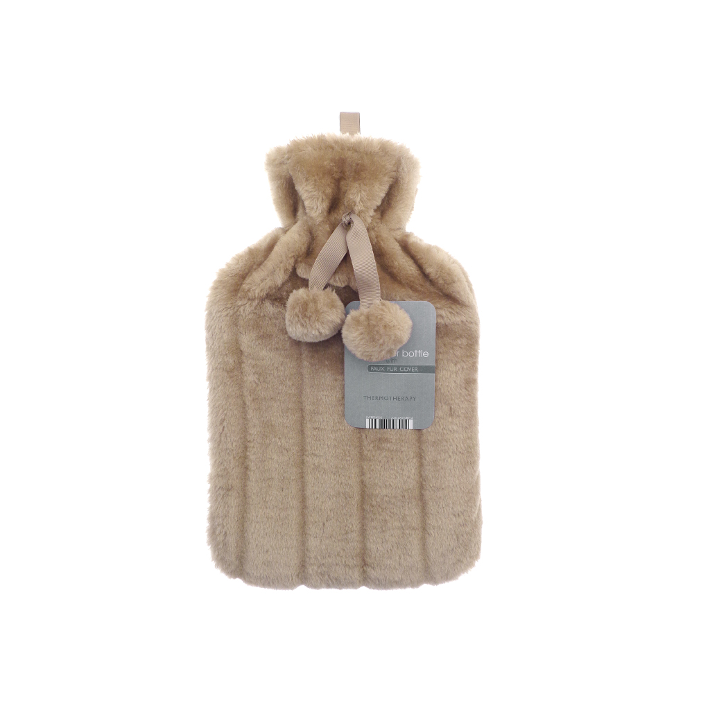Faux Fur Hot Water Bottle Assorted Colours 