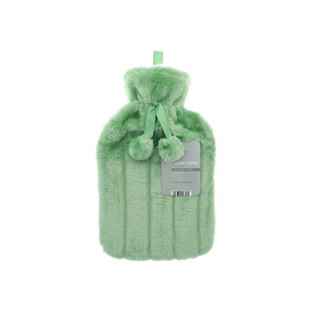 Faux Fur Hot Water Bottle Assorted Colours 