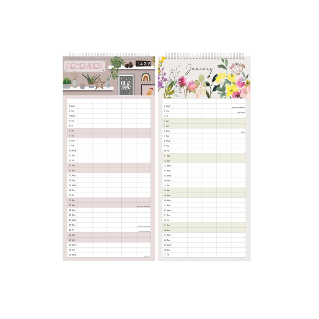 Organiser Calendar Family Home/Botanical 