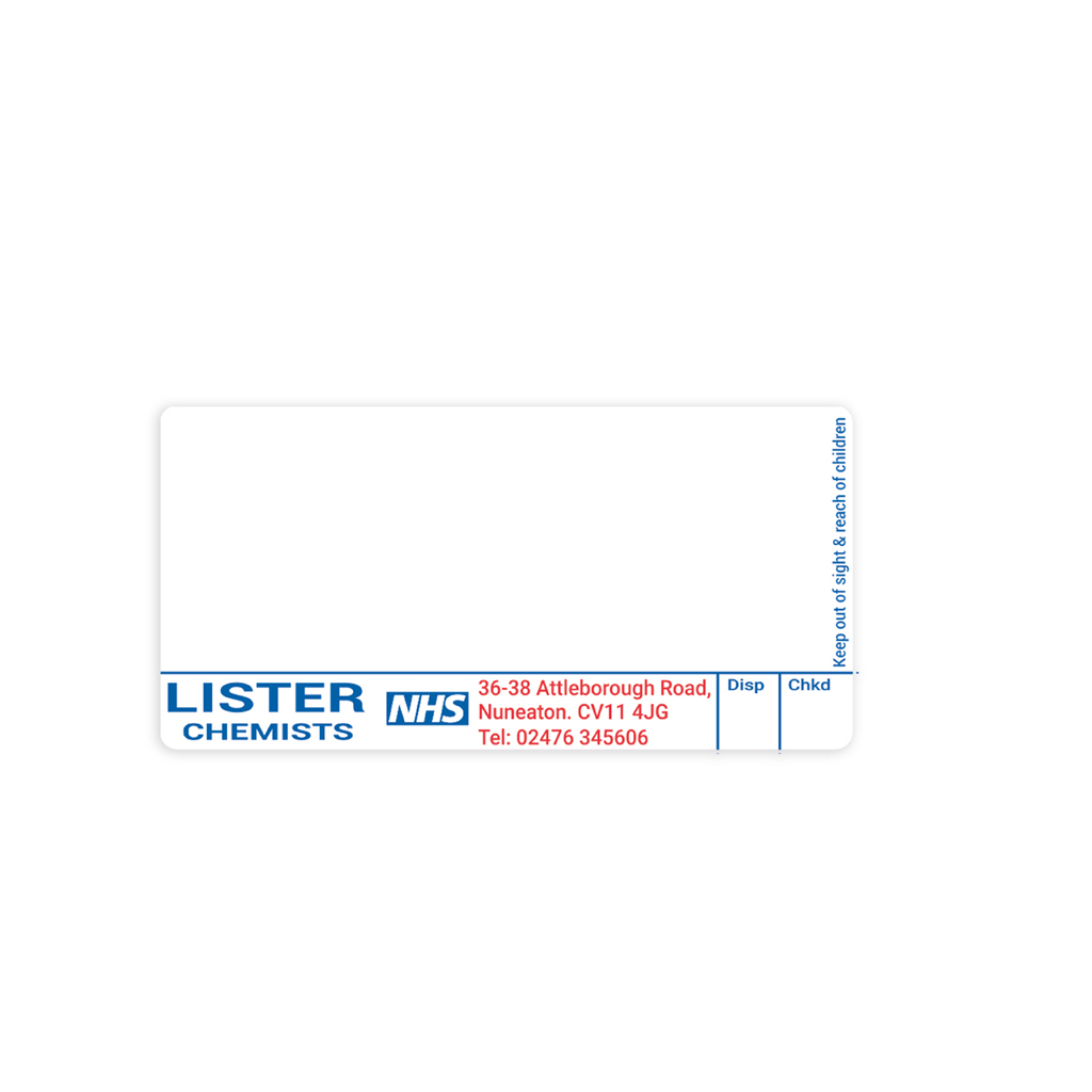 Lister Chemists Labels Nuneaton