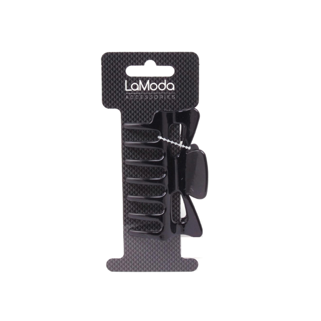 [LM3762] LaModa Hair Clamp - 9cm, Black Shell (Pack of 6)