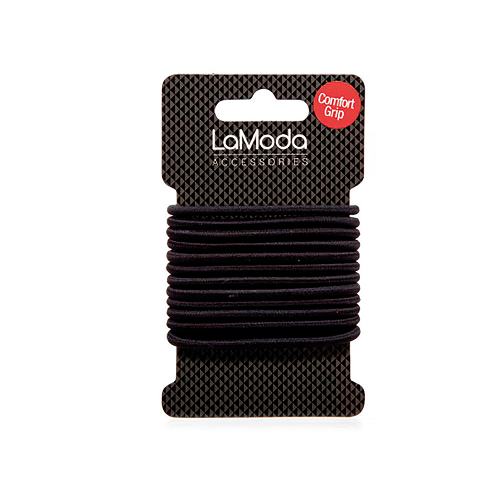 [LM3754] LaModa Comfort Grip Elastics - Black (Pack of 6)