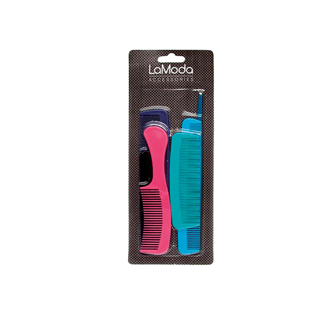 [LM5130C] LaModa Family Pack Combs - Assorted Colours (Pack of 12)