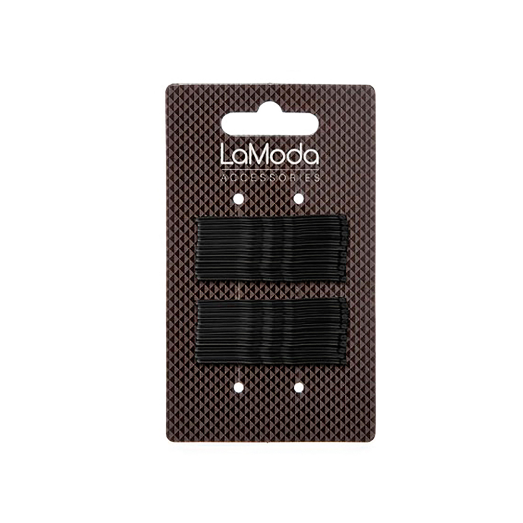 [LM5300BL] LaModa Hairgrips - Medium, Black (Pack of 12)