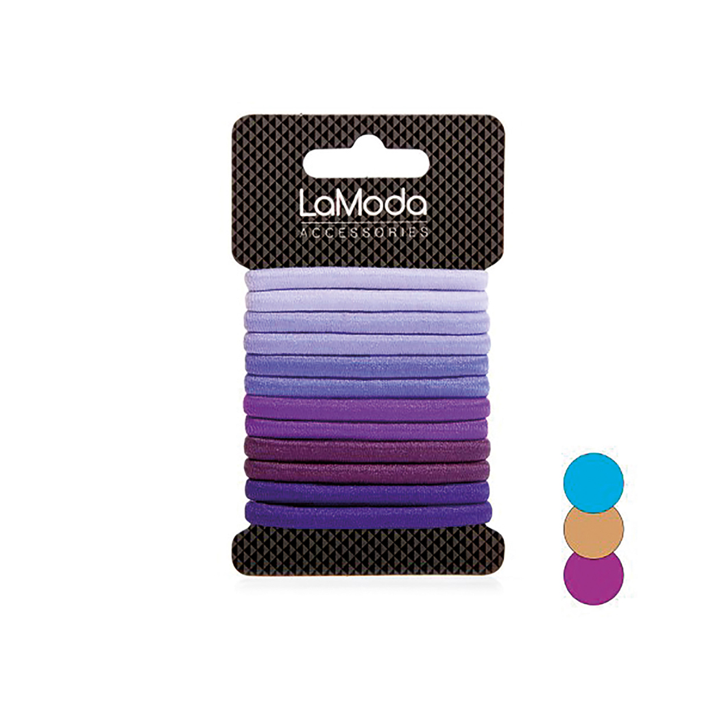 [LM3753] LaModa Thick Ponytailers - Assorted Colours (Pack of 6)