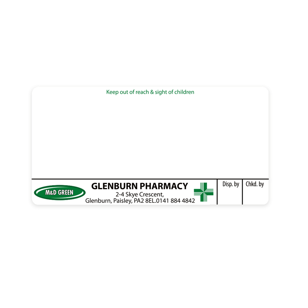 [EMT4420] M&D Green Glenburn Pharmacy Labels