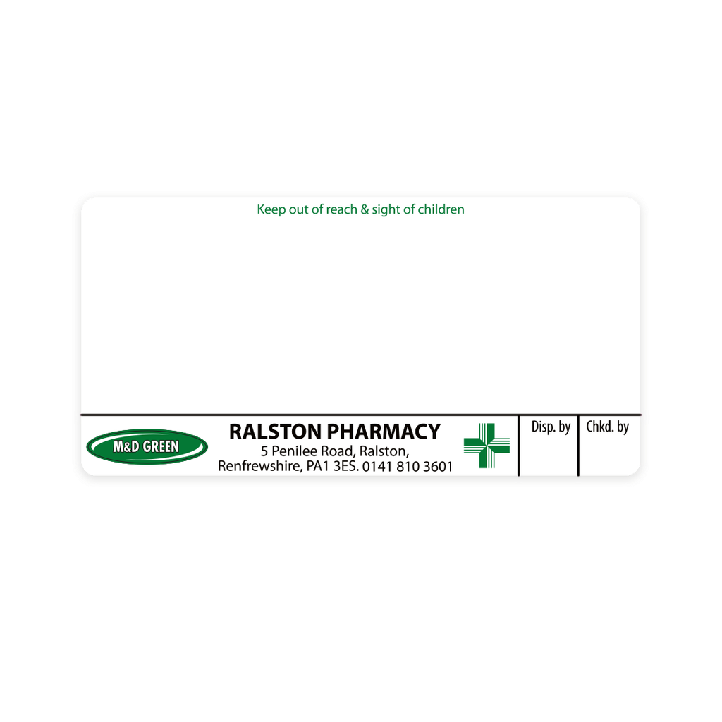 [EMT4432] M&D Green Ralston Pharmacy Labels