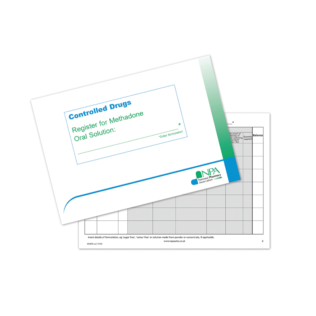 [NCD100] Methadone Register Recording Book