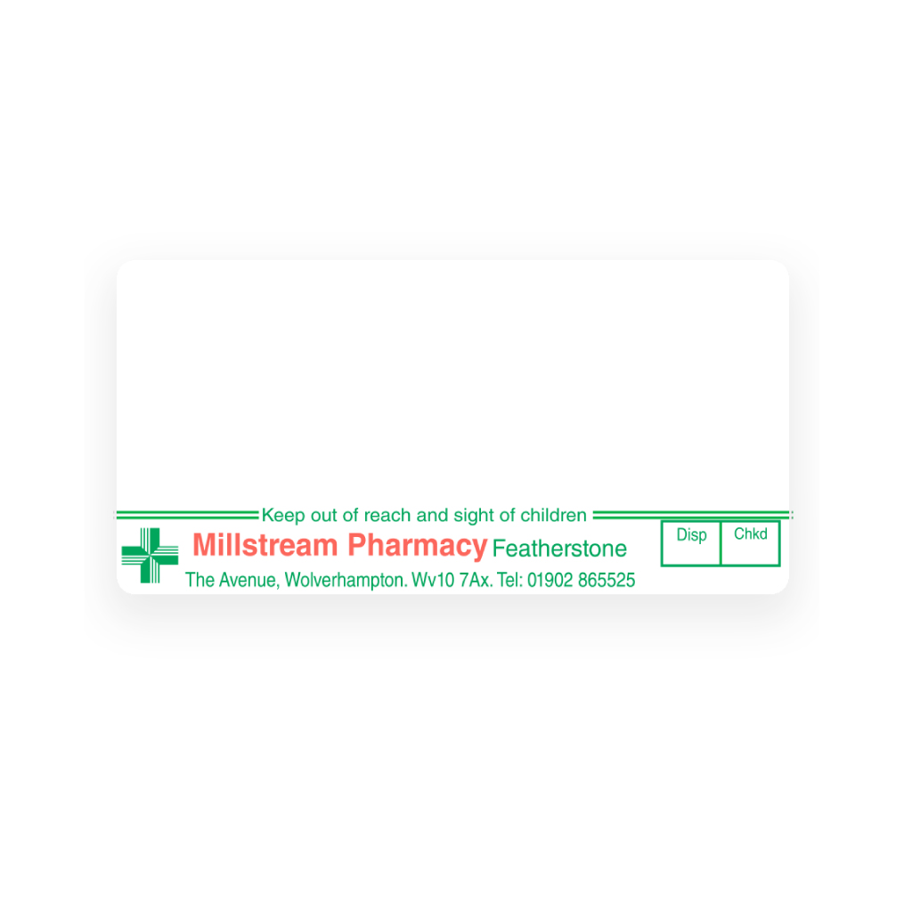 [EMT1274] Millstream Featherstone Pharmacy Labels