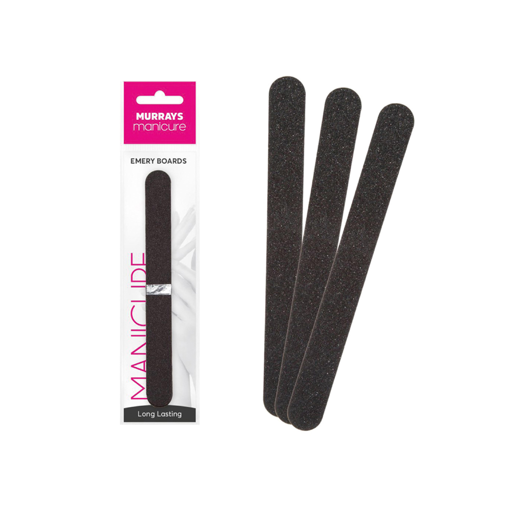 [MM2137] Murrays Manicure Emery Board - Black (Pack of 12)