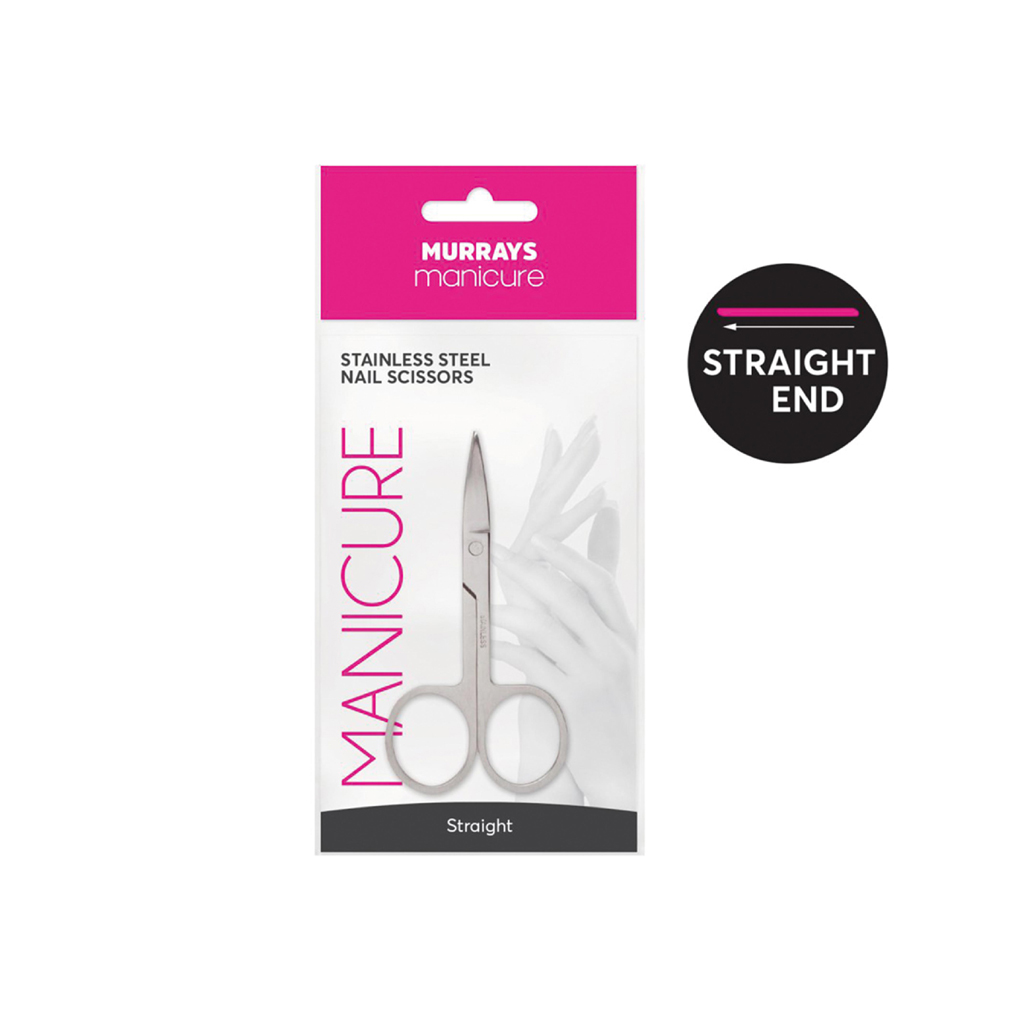 [MM2521] Murrays Manicure Nail Scissors - Stainless Steel, Straight (Pack of 6)