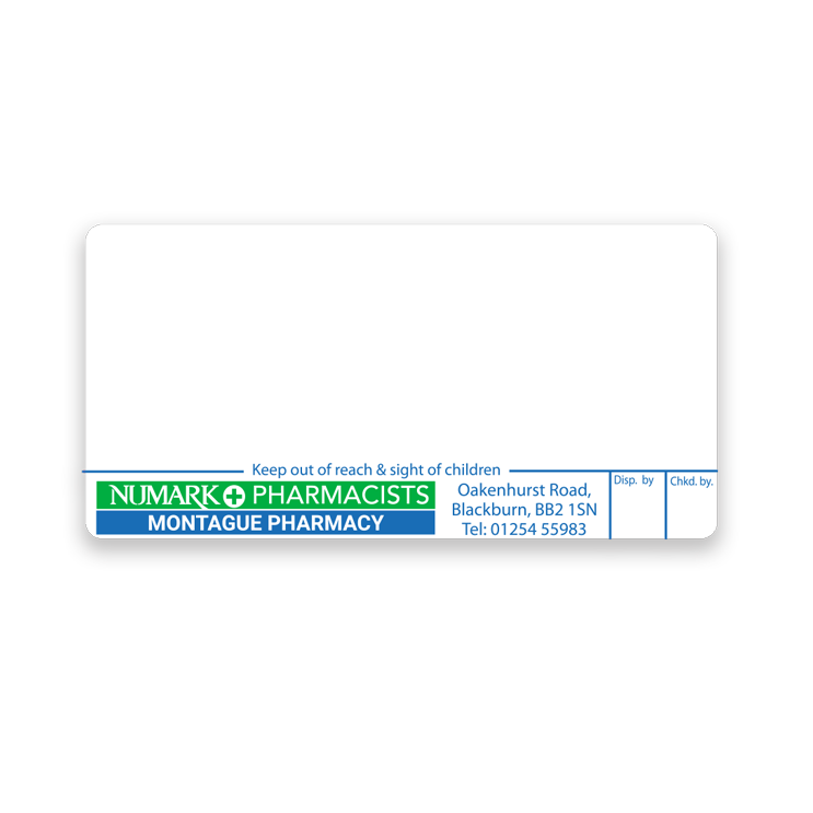 Montague Pharmacy Labels