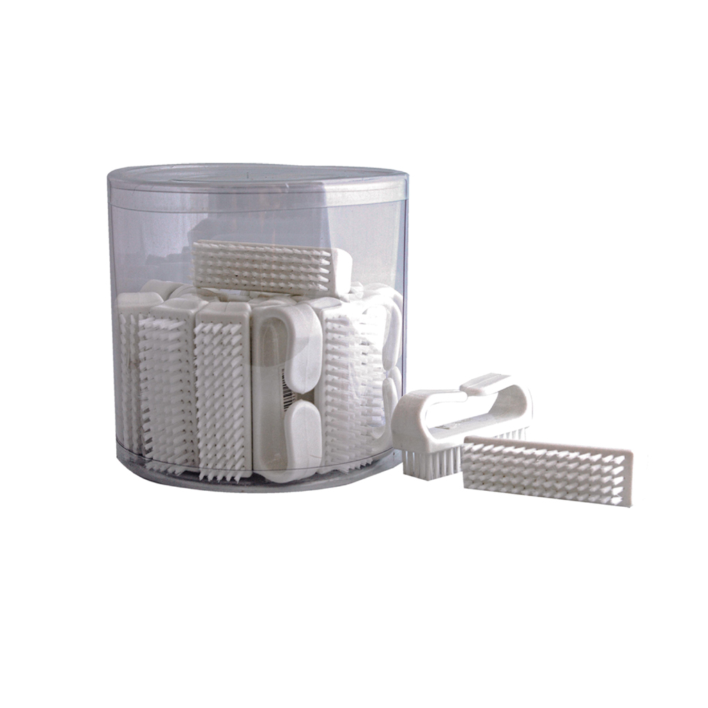 Plastic Grippy Nail Brushes 24Pc