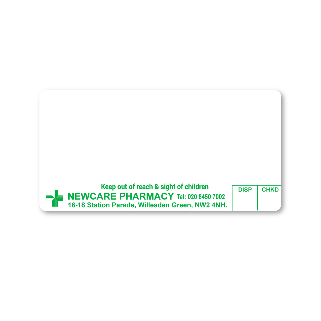 [AZEMT2168] Newcare Pharmacy Labels