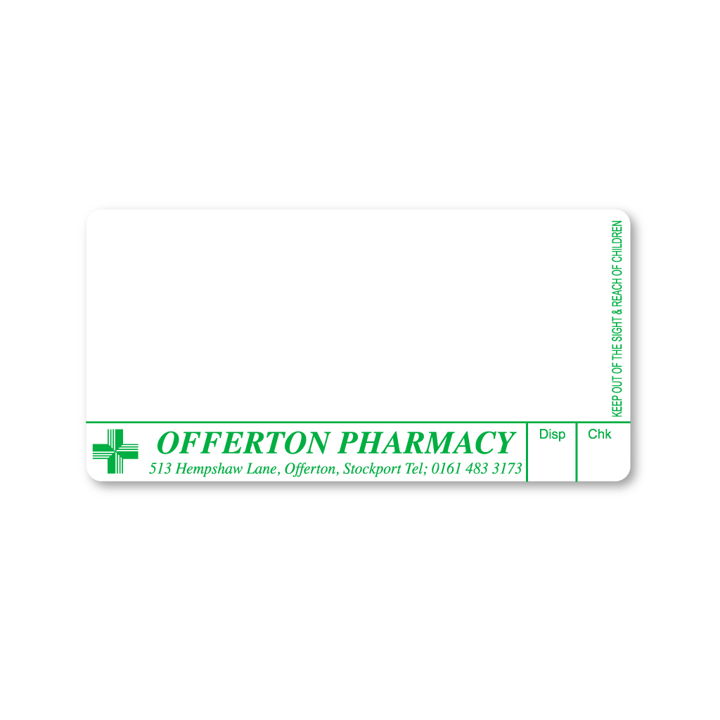 Offerton Pharmacy Labels