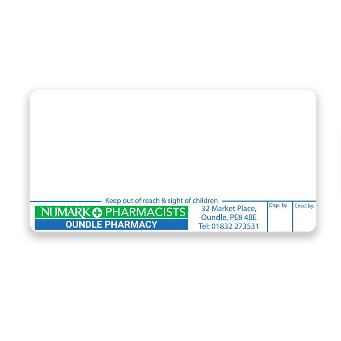 [EMT4390] Oundle Pharmacy Labels