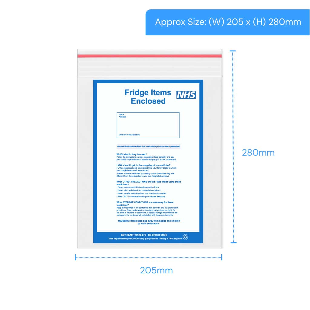 [EMT811] Polygrip Self Seal Fridge Bags - 205 x 280 x 75mm (Pack of 1000)