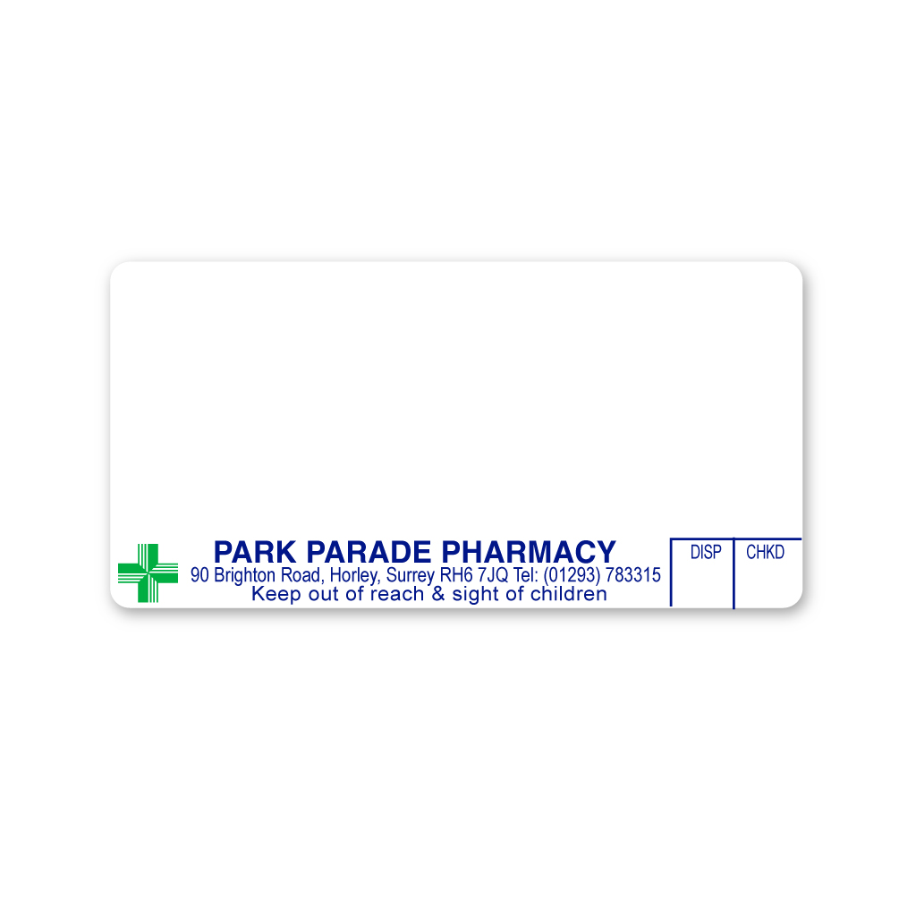 [EMT216] Park Parade Pharmacy Labels