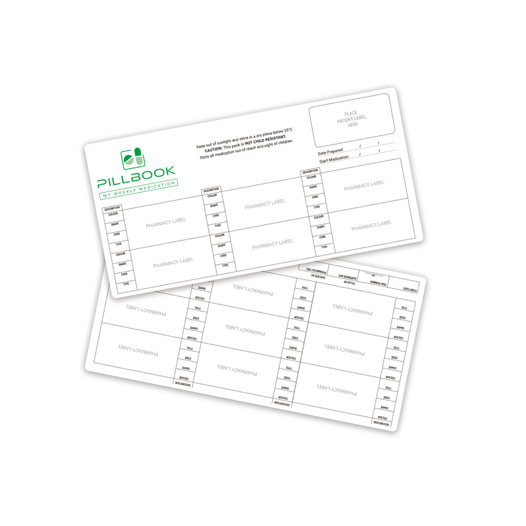 [FPXLINSERTS] PillBook Paper Inserts - Maxi Cavity (Pack of 176)