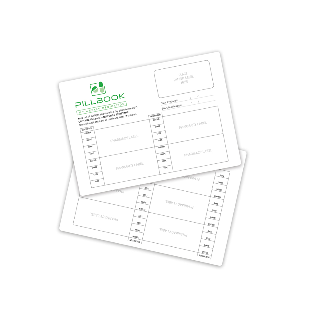 [FP02INSERTS] PillBook Paper Inserts - MDS 28 Cavity (Pack of 240)