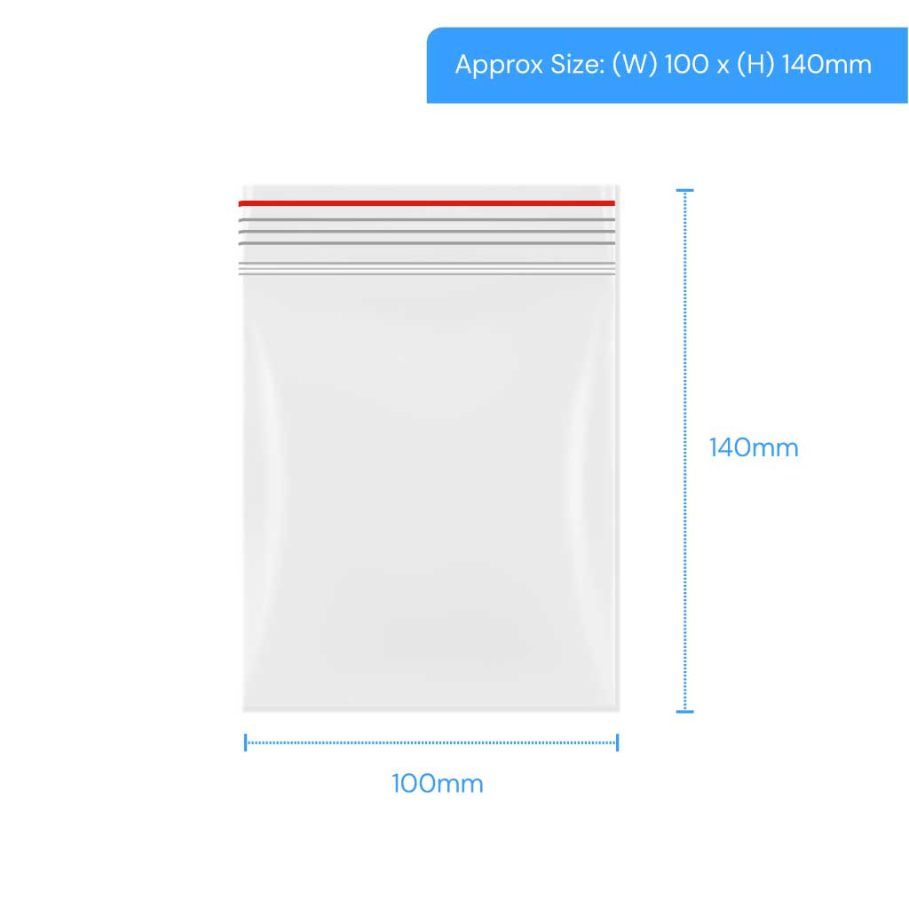 [LGRP070] Polygrip Self Seal Bags - 100x140mm (Pack of 1000)
