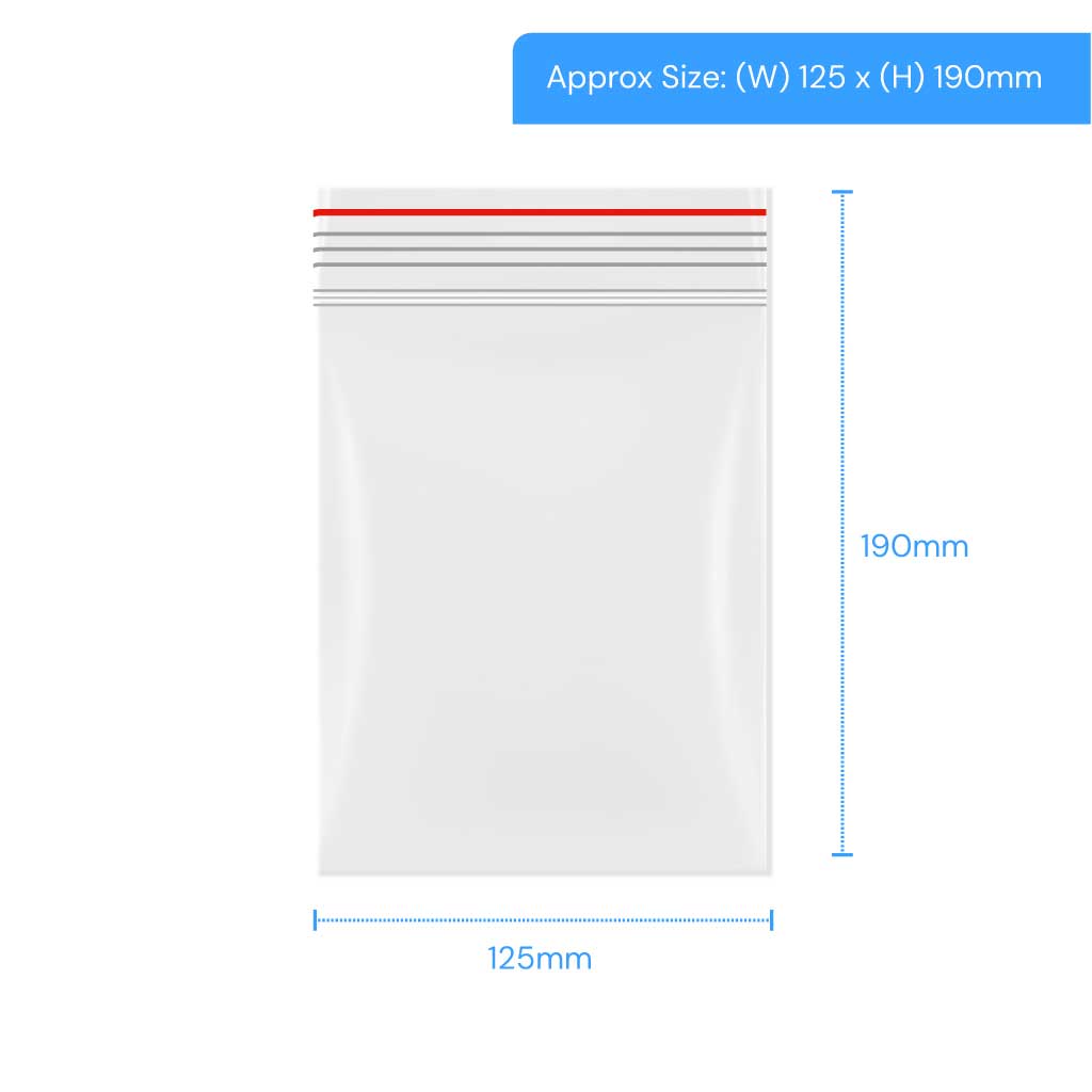 [LGRP100] Polygrip Self Seal Bags 125x190mm 