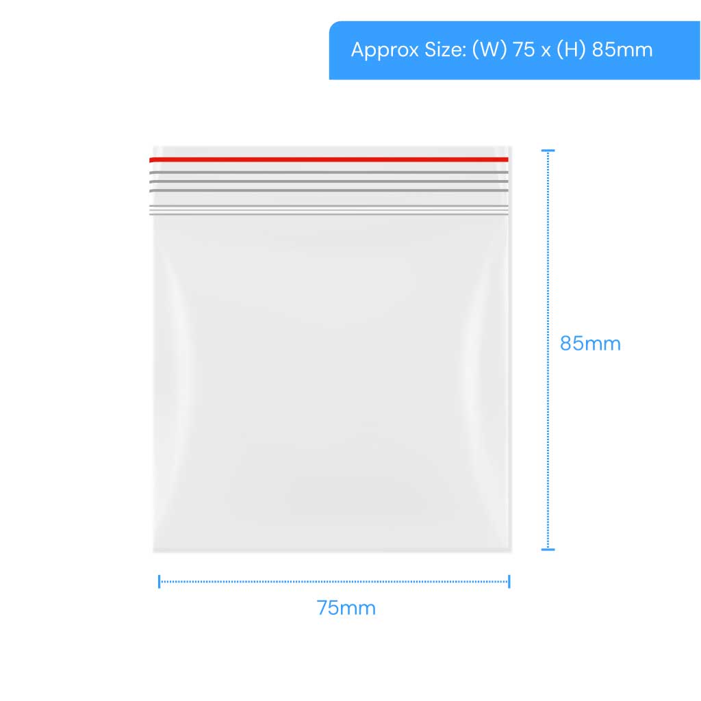 [LGRP040] Polygrip Self Seal Bags - 75x85mm (Pack of 1000)