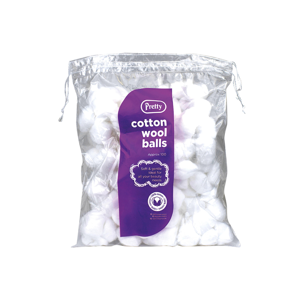 [53145010D] Pretty Cotton Wool Balls - White (Pack of 12)