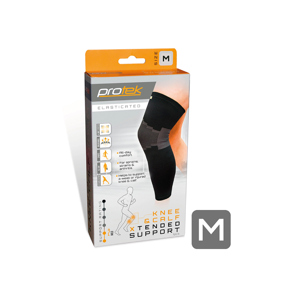Protek Elasticated Knee Calf Support (M)