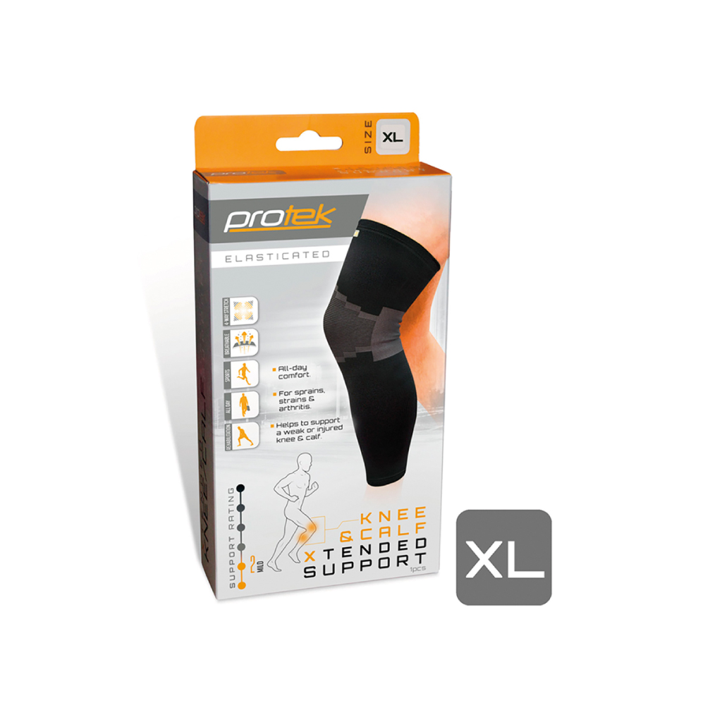Protek Elasticated Knee Calf Support (XL)