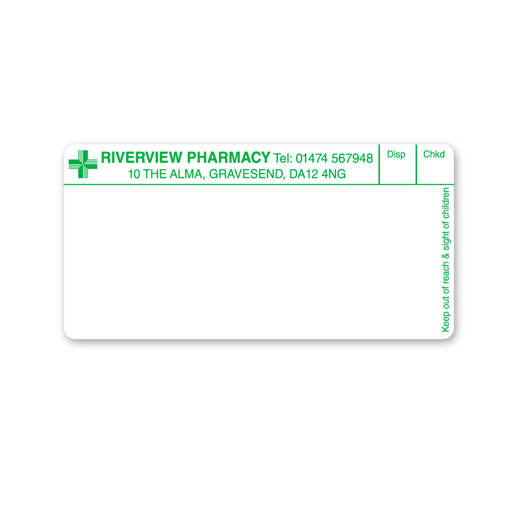[AZEMT3569] Gravesend (Riverview Pharmacy) Labels