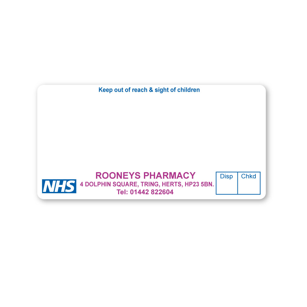[AZEMT2743] Rooneys Pharmacy Dispensing Labels