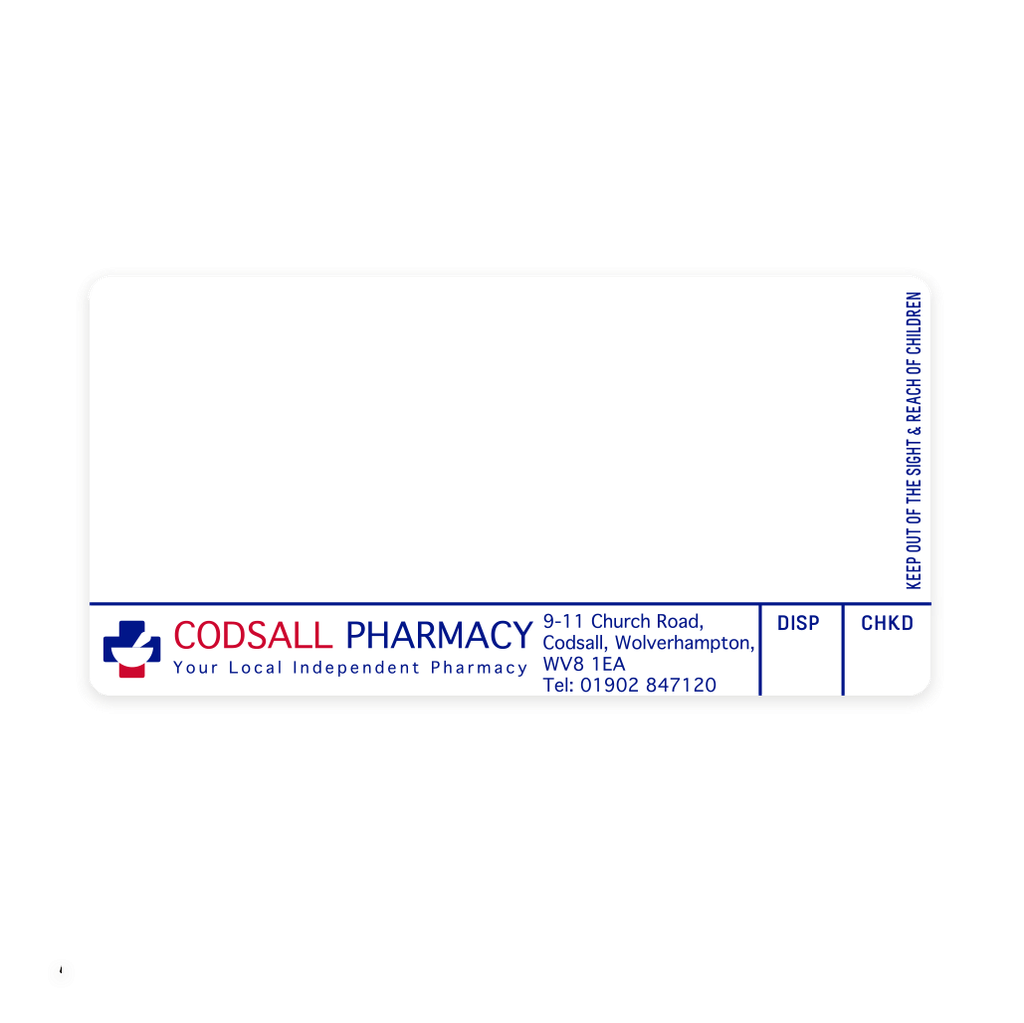 Roshban Codsall Pharmacy Pharmacy Labels